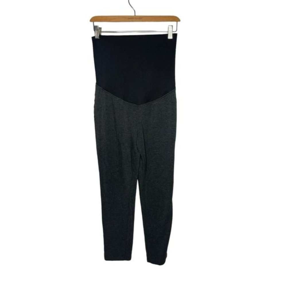LOU & GREY Maternity Seamed Ponte Leggings in Gray size small
